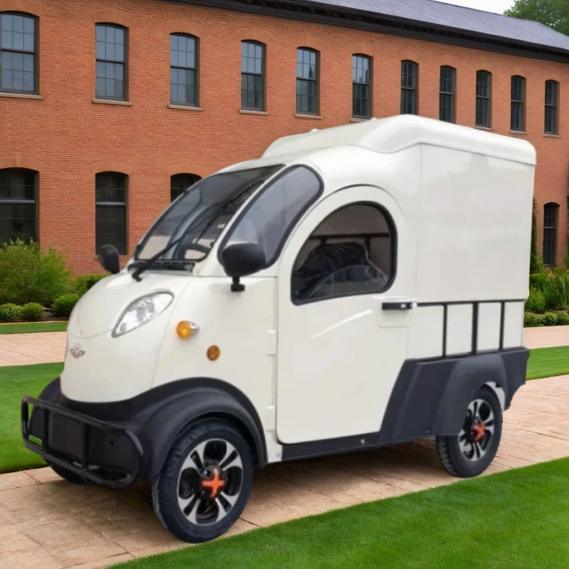 Электротрицикл грузовой GreenCamel Тендер X1200 Квадро (72V 2500W) кабина, BOX, понижающая